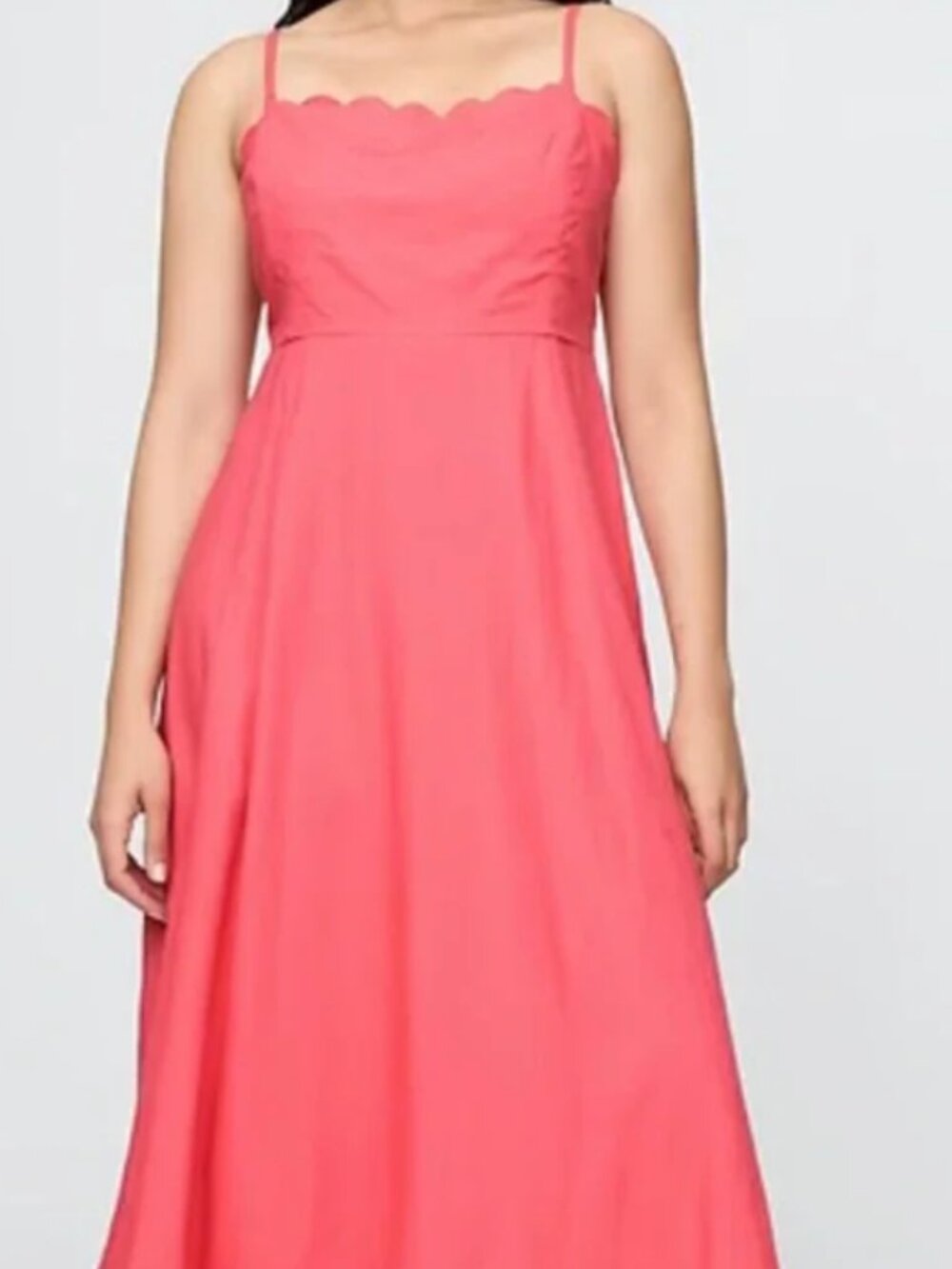 Gap Scalloped edge limen blenc maxi dress, sz S